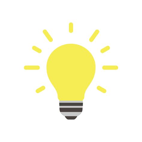 Light bulb vector idea icon illustration bright electricity lamp ...