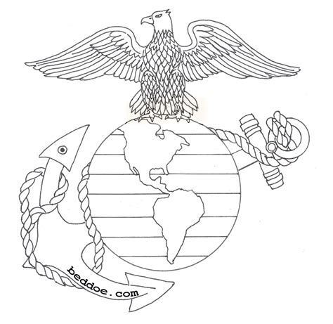 eagle globe and anchor stencil - Clip Art Library