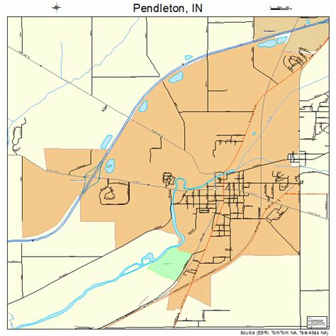 Pendleton Indiana Street Map 1858662