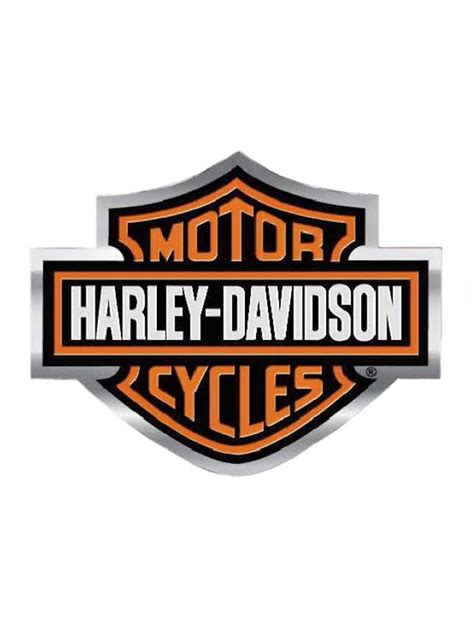 Harley-Davidson Bar & Shield Logo Bendable Aluminum Decal, Orange ...