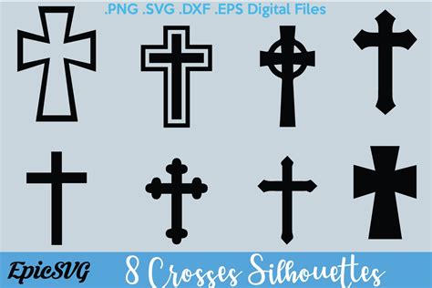 Religion Crosses | .SVG .DXF | Vector Clipart Silhouette Digital ...