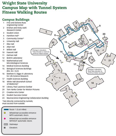 Wright State University Campus Map – Map Vector