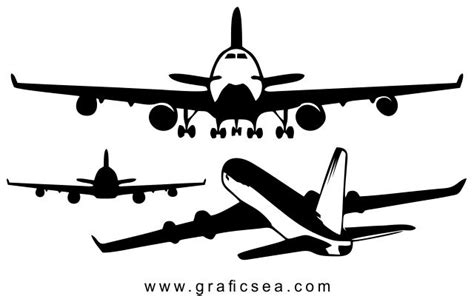 Airplane Silhouette Free | Graficsea