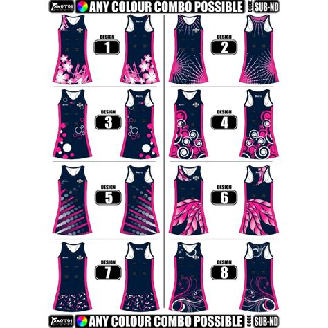 Sublimated Junior Netball Dress- Full Back - Netball - Matai ...