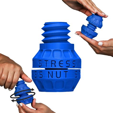 Amazon.com: Stress Nuts Grip Nut Blue - Cool Fidget Toy for Adults - 3D ...