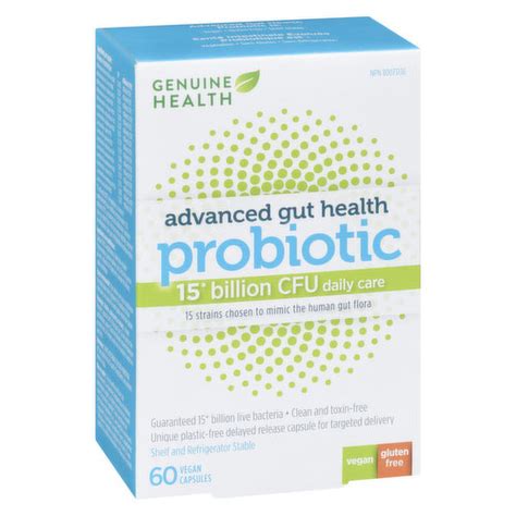 Genuine Health - Advanced Gut Health Probiotics - 15 Billion CFU