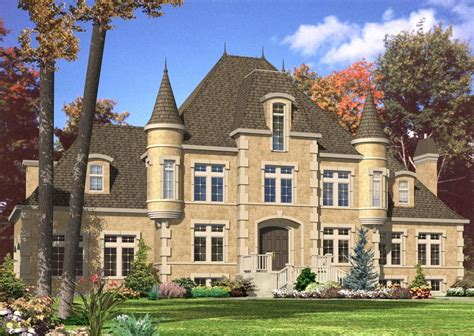 Plan 9025PD: 4 Bed French Chateau House Plan | Castle house plans ...