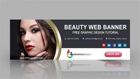 Modern Beauty Web Banner Free Template – GraphicsFamily