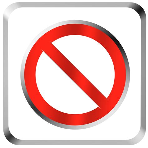 Prohibited 3D Signs. No Symbol Sign Clip Art 8506469 PNG