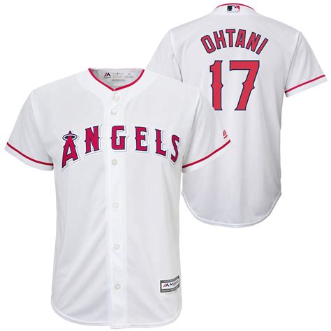 Majestic Shohei Ohtani Los Angeles Angels Youth White Official Cool ...