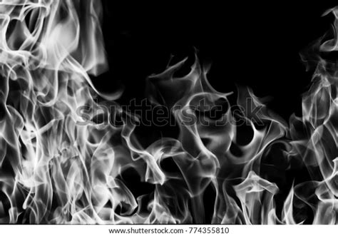 Blazing Fire Flame Black White Background Stock Photo 774355810 ...