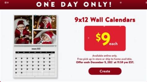 Walmart Photo Centre - $9 Custom Wall Calendar