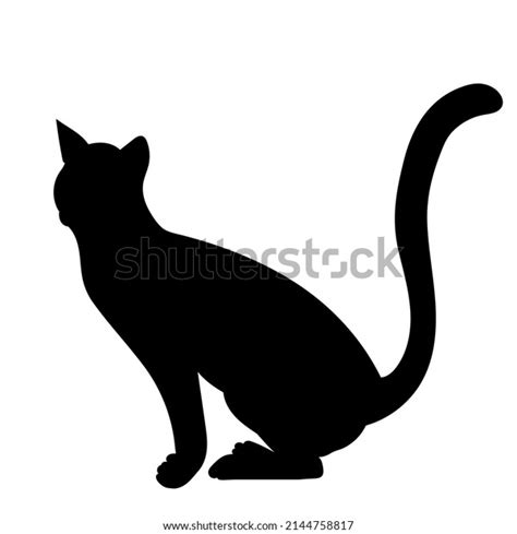 Cat Silhouette Isolated On White Background Stock Vector (Royalty Free ...