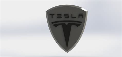 Tesla logo | 3D CAD Model Library | GrabCAD