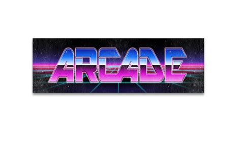 ARCADE SIGN – NEON STYLE RETRO 80s