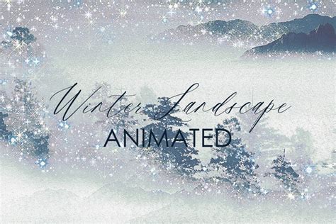 Winter Landscape Animated Background