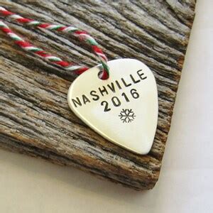 Nashville Ornament Tennessee Christmas Ornament Music Ornament Snowflake Guitar Pick Ornament ...