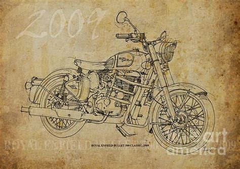 Royal Enfield Bullet 500 Clasic by Drawspots Illustrations | Royal ...