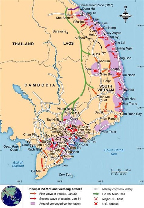 Vietnam War Tet Offensive Map | Bản đồ, Chiến tranh việt nam, Quốc kỳ