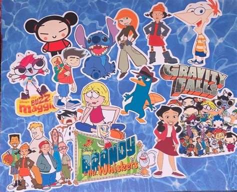 15 Pack Disney Cartoon Stickers - Etsy