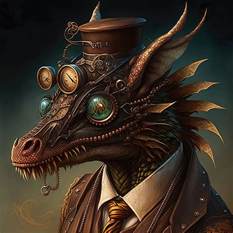 Steampunk Dragon Printable Posters Wall Art 4 Unique Designs - Etsy