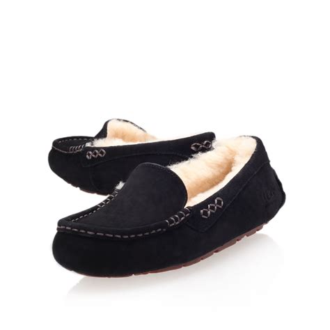 Ugg Ansley Moccasin Loafer Slippers in Black | Lyst