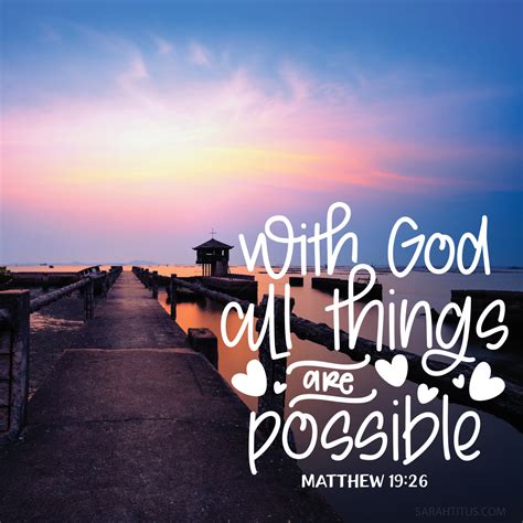 With God All Things Are Possible Wallpaper - Sarah Titus