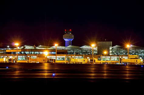 Manchester Airport Night Photograph by Tom Wilder