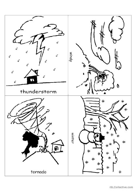 The Weather vocabulary flashcards an…: English ESL worksheets pdf & doc