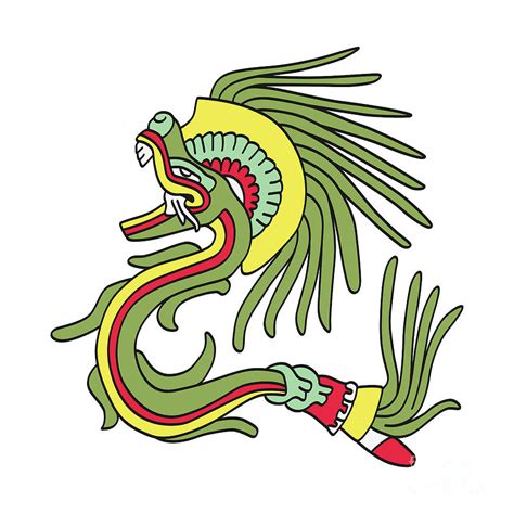 Quetzalcoatl, the feathered serpent, an Aztec god of the planet Venus Digital Art by Peter ...