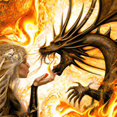 Fantasy Fire Dragon Petting Hyper Realistic Digital Graphic · Creative ...