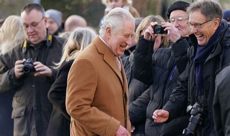 Smiling King Charles shrugs off Harry interview at Sunday service ...