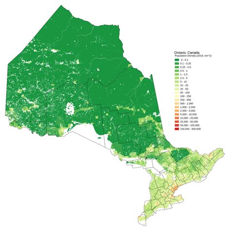 Ontario population Density 2016 [840x1230] : MapPorn