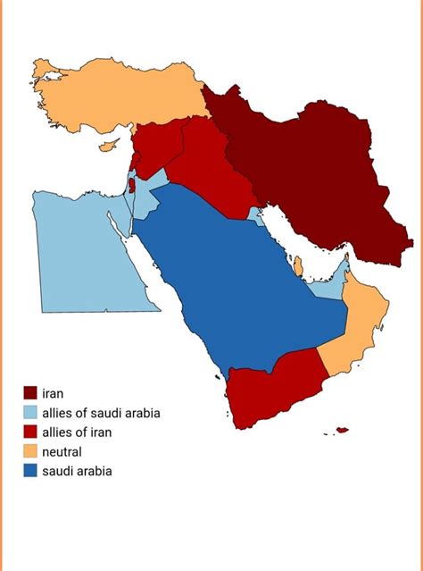 allies of iran vs allies of saudi Arabia : r/MapPorn