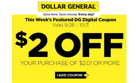 New Dollar General Coupon: $2 off Purchase of $2.01 or More :: Southern Savers