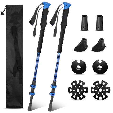 Telescopic Trekking Poles, Lightweight Aluminum Walking Hiking Poles, 1 ...