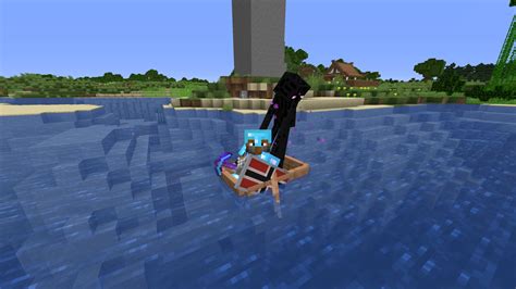 Here is me and my pet enderman Jerry. : Minecraft