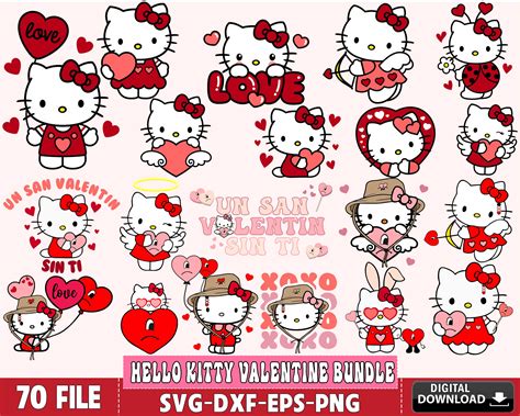 70 file Hello Kitty Valentine SVG bundle, Hello Kitty Valent - Inspire Uplift