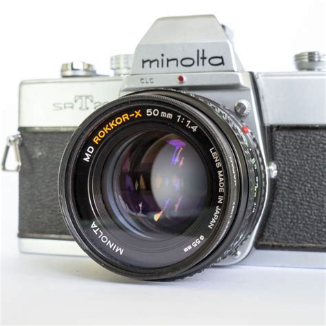 Minolta SRT 201 35mm Film SLR with MD 50mm F1.4 lens, Photography, Cameras on Carousell