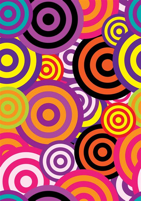 Abstract 60s Circles Wallpaper Free Stock Photo - Public Domain Pictures