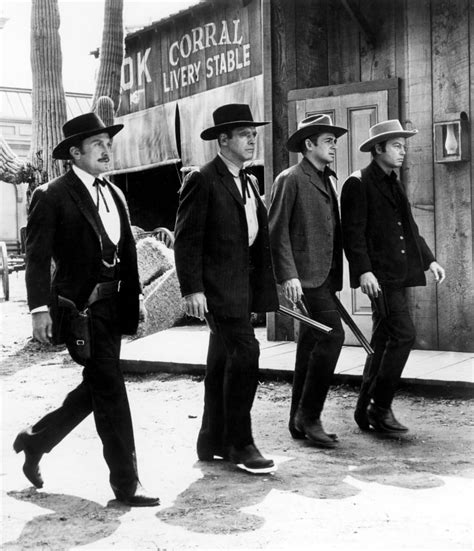 Gunfight At The OK Corral Kirk Douglas As Doc Holiday Burt Lancaster As Wyatt Earp John Hudson ...