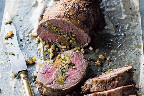 Apricot and nut-stuffed leg of lamb - Recipes - delicious.com.au