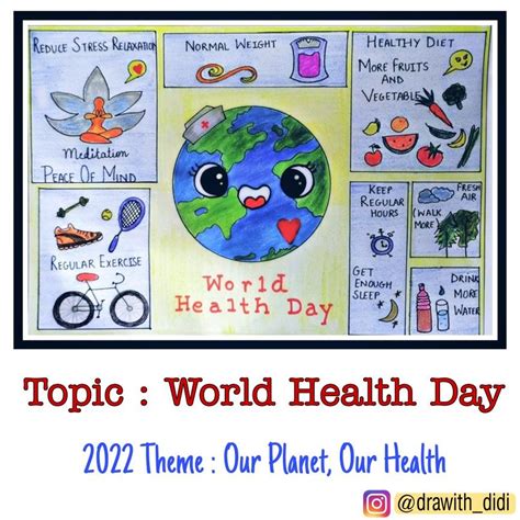 World Health Day Poster | Poster drawing, World health day, Health ...