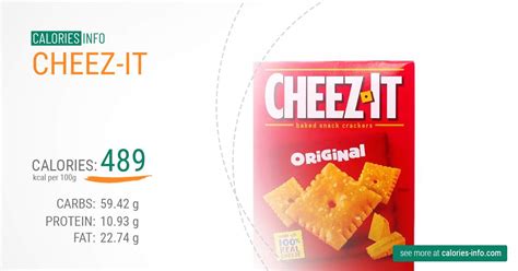 Cheez-It Calories and Nutrition (100g)