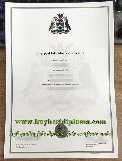 Proof to Make High Quality Fake Liverpool John Moores University Degree