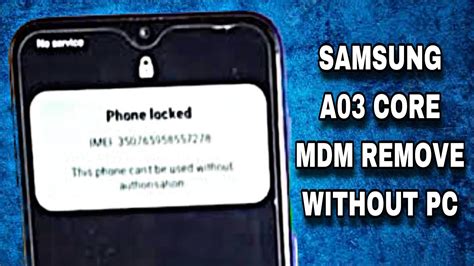 samsung a03 core mdm remove | samsung mdm remove | samsung kg lock ...