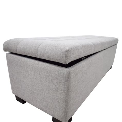 81% OFF - Wayfair Wayfair Grey Tufted Upholstered Storage Bench / Storage