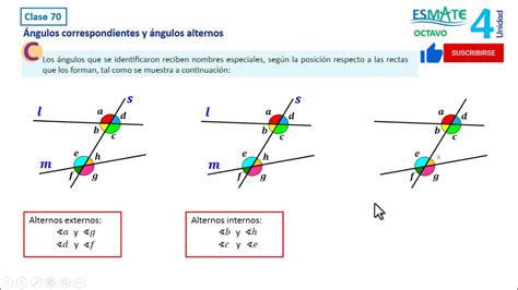 Angulos correspondientes: Definición y ejemplos en Geometría - CFN