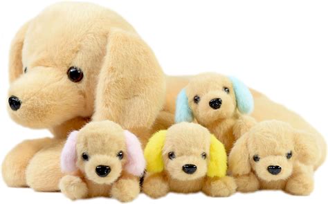 Amazon.com: DreamsBe mom and Baby Stuffed Animal Toys (Dog) : Toys & Games