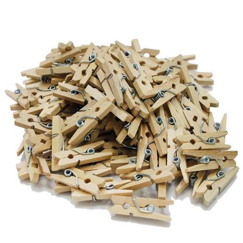 Mini Wooden Clip For Art and Craft Office & Home Use (Size: 25 MM) (Pack Contains 100Pcs) - (Off ...